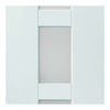 Two Sliding Doors and Frame Kit - Geo White Primed Door - Clear Glass