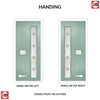 Cottage Style Jowett 2 Composite Front Door Set with Hnd Ellie Glass - Shown in Chartwell Green