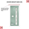 Cottage Style Jowett 2 Composite Front Door Set with Hnd Ellie Glass - Shown in Chartwell Green
