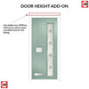 Cottage Style Jowett 2 Composite Front Door Set with Hnd Ellie Glass - Shown in Chartwell Green