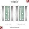 Cottage Style Jowett 2 Composite Front Door Set with Double Side Screen - Hnd Ellie Glass - Shown in Chartwell Green
