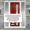 Cottage Style Jowett 2 Composite Front Door Set with Double Side Screen - Hnd Linear Glass - Shown in Red