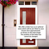 Cottage Style Jowett 2 Composite Front Door Set with Hnd Linear Glass - Shown in Red
