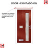 Cottage Style Jowett 2 Composite Front Door Set with Hnd Linear Glass - Shown in Red