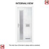 Cottage Style Jowett 2 Composite Front Door Set with Hnd Linear Glass - Shown in Red