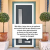 Cottage Style Jowett 2 Composite Front Door Set with Hnd Ice Edge Glass - Shown in Slate Grey