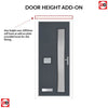 Cottage Style Jowett 2 Composite Front Door Set with Hnd Ice Edge Glass - Shown in Slate Grey