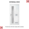 Cottage Style Jowett 2 Composite Front Door Set with Hnd Ice Edge Glass - Shown in Slate Grey