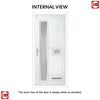 Cottage Style Jowett 2 Composite Front Door Set with Hnd Ice Edge Glass - Shown in Slate Grey
