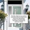 Cottage Style Jowett 2 Composite Front Door Set with Single Side Screen - Hnd Ellie Glass - Shown in Chartwell Green