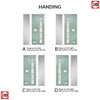 Cottage Style Jowett 2 Composite Front Door Set with Single Side Screen - Hnd Ellie Glass - Shown in Chartwell Green