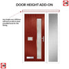 Cottage Style Jowett 2 Composite Front Door Set with Single Side Screen - Hnd Linear Glass - Shown in Red