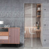 Juniper 8mm Clear Glass - Obscure Printed Design - Single Absolute Pocket Door