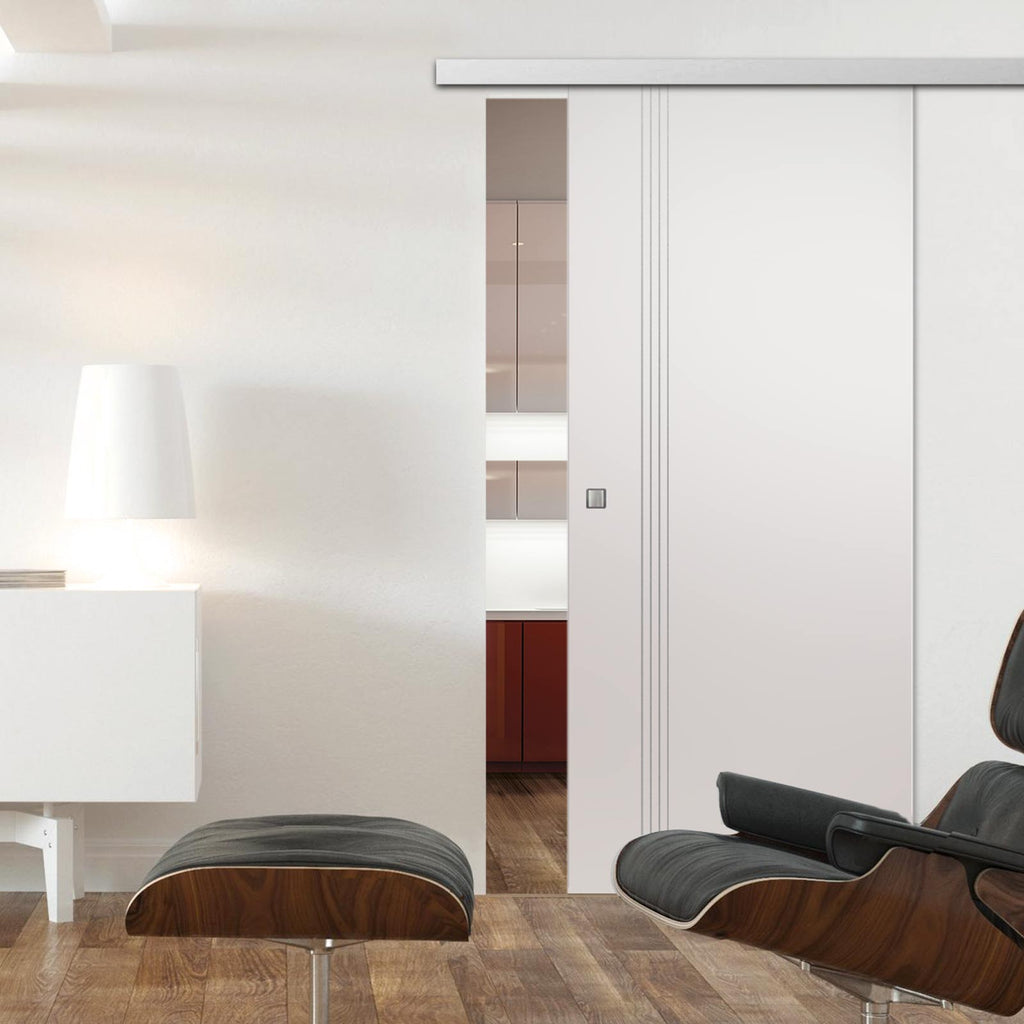 Single Glass Sliding Door - Juniper 8mm Obscure Glass - Obscure Printed Design - Planeo 60 Pro Kit
