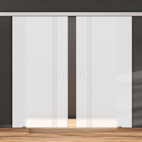 Double Glass Sliding Door - Juniper 8mm Obscure Glass - Obscure Printed Design - Planeo 60 Pro Kit
