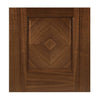 Kensington Walnut Absolute Evokit Double Pocket Door Detail - Clear Bevelled Glass - Prefinished