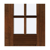Walnut veneer glazed interior door