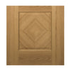 Deanta oak veneered interior door with safety glass