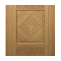 Kensington Oak Panel Single Evokit Pocket Door Detail - Clear Bevelled Glass - Prefinished