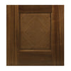 Kensington Walnut Single Evokit Pocket Door Detail - Clear Bevelled Glass - Prefinished