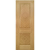 Kensington Oak Veneer Panel Staffetta Twin Telescopic Pocket Doors - Prefinished