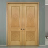 Bespoke Kensington Oak Panel Internal Door Pair - Prefinished