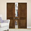 Kensington Walnut Absolute Evokit Double Pocket Doors - Prefinished