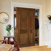 Two Sliding Maximal Wardrobe Doors & Frame Kit - Kensington Prefinished Walnut Door - 2 Panels
