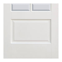Kent 6 Pane Door - Bevelled Clear Glass - White Primed