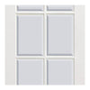 Kent 6 Pane Door - Bevelled Clear Glass - White Primed