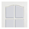Kent 6 Pane Door - Bevelled Clear Glass - White Primed