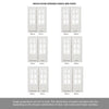 Room Divider - Kent 6 Pane Bevelled Clear Glass White Primed Door with Single Side