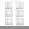 Room Divider - Kent 6 Pane Bevelled Clear Glass White Primed Double Doors with Single Side