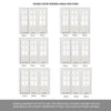 ThruEasi Room Divider - Kent 6 Pane Bevelled Clear Glass White Primed Double Doors with Single Side
