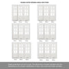 ThruEasi Room Divider - Kent 6 Pane Bevelled Clear Glass White Primed Double Doors with Single Side