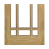 Kerry Oak Door Pair - Bevelled Clear Glass - Unfinished