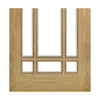 Kerry Oak Single Evokit Pocket Door Detail - Bevelled Clear Glass - Unfinished