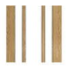Kerry Oak Door Pair - Bevelled Clear Glass - Unfinished