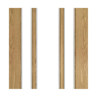 Kerry Oak Door Pair - Bevelled Clear Glass - Unfinished