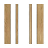 Kerry Oak Single Evokit Pocket Door Detail - Bevelled Clear Glass - Unfinished