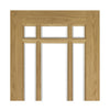 Kerry Oak Door - Bevelled Clear Glass - Unfinished