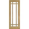 Kerry Oak Door - Bevelled Clear Glass - Unfinished from Deanta UK