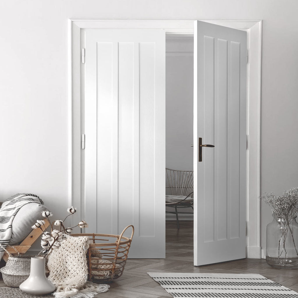 Kielder Lightly Grained Internal PVC Door Pair