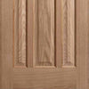 Double Sliding Door & Track - Kilburn 3 Panel Oak Doors - Unfinished