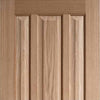 Single Sliding Door & Track - Kilburn 3 Panel Oak Door - Unfinished