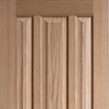 Double Sliding Door & Track - Kilburn 3 Panel Oak Doors - Unfinished