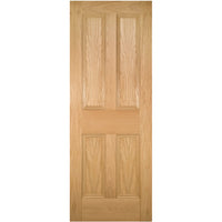 Kingston oak Evokit Pocket Fire Door Detail - 1/2 Hour Fire Rated - Unfinished