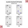 Premium Composite Front Door Set - Arnage 2 Kupang Green Glass - Shown in Reed Green