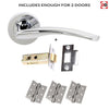 Two Pack Arizona Status Lever on Round Rose - Polished Chrome Handle