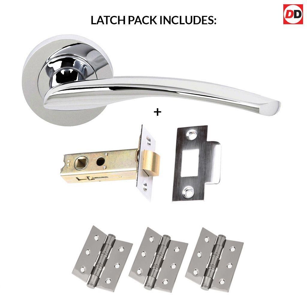 Arizona Status Lever on Round Rose - Polished Chrome Handle Pack